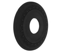 Rosace Décorative pour Plafonnier Annulaire Noir en Pu, Style Européen | Finition Ornée à Motifs Précis, Aspect Plâtre, Légère, Facile à Nettoyer Installer