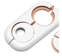 Rosace double pour radiateur - Diamètre intérieur : 19 mm - Blanche