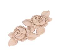 Rosace en Bois Sculpté pour Porte, Décorative, Khaki