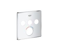 Rosace Grohe carrée pour mitigeur 3 sorties Chromé 46996000
