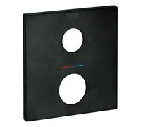 Rosace Grohe carrée, pour Mitigeur Thermostatique 255x200mm Hard Graphite Brossé 49102AL0