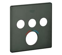 Rosace Grohe carrée, pour Mitigeur Thermostatique 3 sorties 250x200mm Hard Graphite Brossé 49042AL0