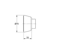 Rosace Grohe Eichelberg murale conique pour mitigeur monocommande et thermostat Chromé 44042326