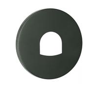 Rosace Grohe ronde 1 trou Hard Graphite Brossé