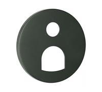Rosace Grohe ronde 2 trous Hard Graphite Brossé