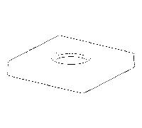 Hansa rosace 75 x 75 mm complet chromé 59913435 chr