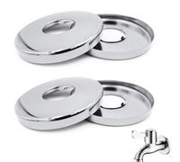 Rosace Mitigeur Douche Acier Inoxydable, 4 Pièces Rosace Robinet, Chromées Rosasse Ouvrante Robinetterie, Pour Robinet De Douche/Robinets Muraux D'eau Chaude Et Froide/Cuisine(27 mmx70 mmx10 mm)