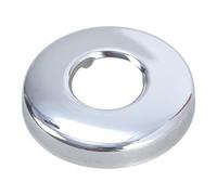 Rosace murale autocollante à bride fendue pour robinet de douche, couvercle décoratif en acier inoxydable, finition chromée, plaque ronde en acier inoxydable