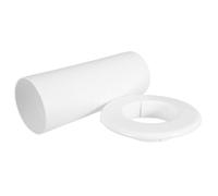 Rosace Murale Climatiseur PVC Blanc 16x10x6cm pour Câbles et Tuyaux | Finition Esthétique, Résistance UV et Intempéries, Installation Facile, Usage Intérieur Extérieur