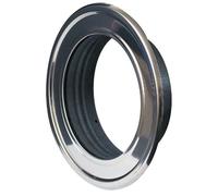 Rosace murale - Diamètre : 120 mm - Diamètre : 12 cm - Chromé - En aluminium - Flexible - Thermoflex - Bride métallique en acier inoxydable - Résistant à la chaleur