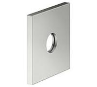 Rosace murale KEUCO IXMO 59545210092 carrée, surdimensionnée, pour raccordements encastrés G 2000 /2, 10,5 x 10,5 cm, finition inox