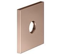 Rosace murale KEUCO IXMO 59545290092 carrée, surdimensionnée, pour raccordements encastrés G 2000 /2, 10,5 x 10,5 cm, or rose brossé