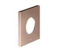 KEUCO Rosace murale surdimensionnée pour mitigeur monocommande et mitigeur de douche encastré, carrée, 59551290092, Couleur: rouge or brossÃ©