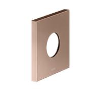 Rosace murale KEUCO IXMO 59553290092 carrée, surdimensionnée, pour robinetterie thermostatique encastrée, Ø 10,5 cm, or rose brossé