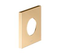 Rosace murale KEUCO IXMO 59556250092 carrée, surdimensionnée, pour vannes et mitigeurs thermostatiques de douche, 10,5 x 10,5 cm, laiton brossé