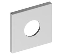 Rosace murale KEUCO surdimensionnée pour vannes et robinets de douche thermostatiques encastrés, carrée, 59556010092, Couleur: Chromé