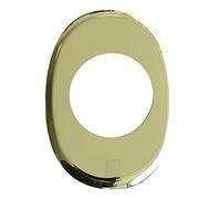 Rosace ovale SALOME laiton poli trou de 41 - HERACLES - D-807RO41-LP