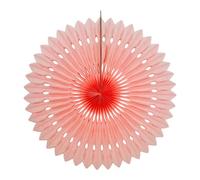 Rosace Papier 50cm Rose - Eventail en Papier de Riz à Suspendre - Rosace Deco pour Decoration Mariage, Anniversaire, Baptême