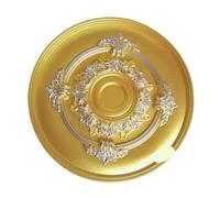 Rosace Plafond PU Decorative Chandelier Ceiling Rose | Lamp Base Rosette Pendant Light Plate Panel Polyurethane Wall(Golden B)