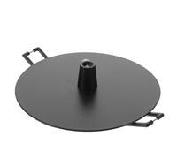 Rosace pour Lustre Ronde Noire en Métal, Fixation Encastrée | Plaque de Recouvrement Plate, pour Bases de Spots LED et Rénovations Maison