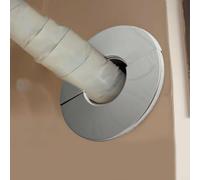 Rosace pour radiateur 24mm Lot de 4 - Couvercle Tuyau pour chauffage Décoratif - Conduit Split Design - Pour Plomberie et Climatiseur - Finition Métal Brossé(Inner bore diameter 5.2 cm)