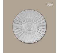 Rosace Profhome 156801 Médaillon Élément décoratif style Art déco blanc Ø 35 cm