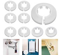 Rosace Radiateur Cache Tuyau pour Radiateur Chauffage Plomberie Couvercle de Trou Mural Sol 16 mm / 20 mm / 25 mm 24Pcs(Blanc)