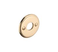 Rosace ronde bec-de-cane pour poignée - laiton poli DCG
