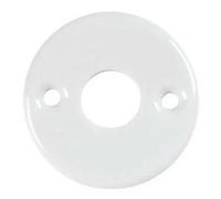Rosace ronde bec-de-cane pour poignée - porcelaine blanche - 48 mm MÉRIGOUS