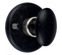 Rosace ronde clé I pour cylindre - porcelaine noire - 48 mm MÉRIGOUS