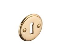 Rosace ronde clé L pour clé simple - laiton poli DCG