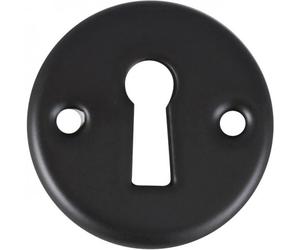 Rosace ronde clé L pour clé simple - porcelaine noire - 48 mm MÉRIGOUS