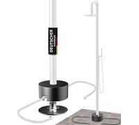 Rosace ronde en acier inoxydable AISI 304 V2A noir pour montage hors sol de la douche extérieure "LAWA" I Douche de jardin I Douche d'eau chaude I Douche d'eau froide