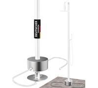 Rosace ronde en acier inoxydable AISI 304 V2A pour montage hors sol de la douche extérieure "LAWA" I Douche de jardin I Douche d'eau chaude I Douche d'eau froide