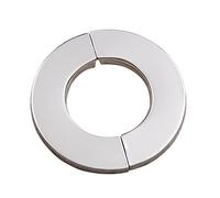 Rosace ronde fendue en acier inoxydable avec bride fendue pour robinet décoratif pour cuisine, salle de bain