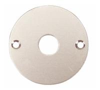 Rosace ronde plate 40 mm - trou de 10 mm - aluminium argent DUVAL