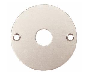 Rosace ronde plate 40 mm - trou de 10 mm - aluminium argent DUVAL