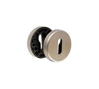 Vachette Rosace ronde Clé L pour clé simple Inox 202 LC
