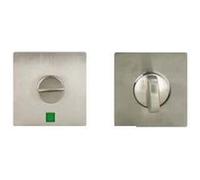 Rosaces carrées en inox avec bouton de condamnation avec voyant Klose Besser