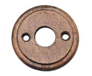 Rosaces de fonction rondes rustique bois/laiton - diamètre 50 mm -clé L DUBOIS INDUSTRIES