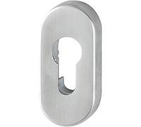 Rosaces de protection ovale PZ extérieur 33x72x10mm inox mat