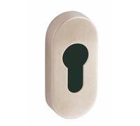 Rosaces ovales étroites clé I pour cylindre - inox 304 brossé - Linox VACHETTE