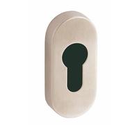 Rosaces ovales étroites clé I pour cylindre - inox 304 brossé - Linox VACHETTE