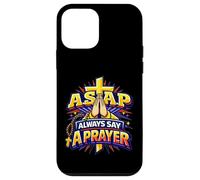 Rosaire « Always Say A Prayer » - Croix chrétienne - Mains priantes Coque pour iPhone 12 Mini
