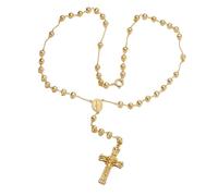 Rosaire Chaîne en or 18 carats 65cm. croix 45 x 27mm. Perles de la Vierge Miraculeuse 6mm.
