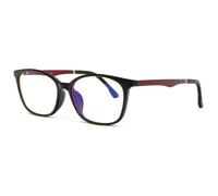 -ROSALBA-Lunette anti lumiere bleu classe monture noire et rouge Luxe - Rouge