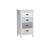 ROSALIA - Chiffonnier 4 Tiroirs Bois Aspect Vieilli -
