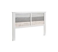 AltoBuy Rosalia - Tête de Lit 150/160 Bois Aspect Vieilli Blanc et Grisé