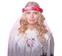 Rosalin Bandeau médiéval pour femme pour costume de princesse ou de demoiselle d'honneur - Rose