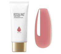 ROSALIND Gel Ongle Construction UV 70ml Rose-nude Acrygel Réparation | UV/LED Poly Nail Extension Gel pour Débutant, Professionnel et Salon de Manucure, Poligel à Ongle pour DIY Nail Art